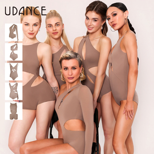 UDANCE2026新款拉丁舞服高弹体服裸色裸感衣拉丁舞日常练功服