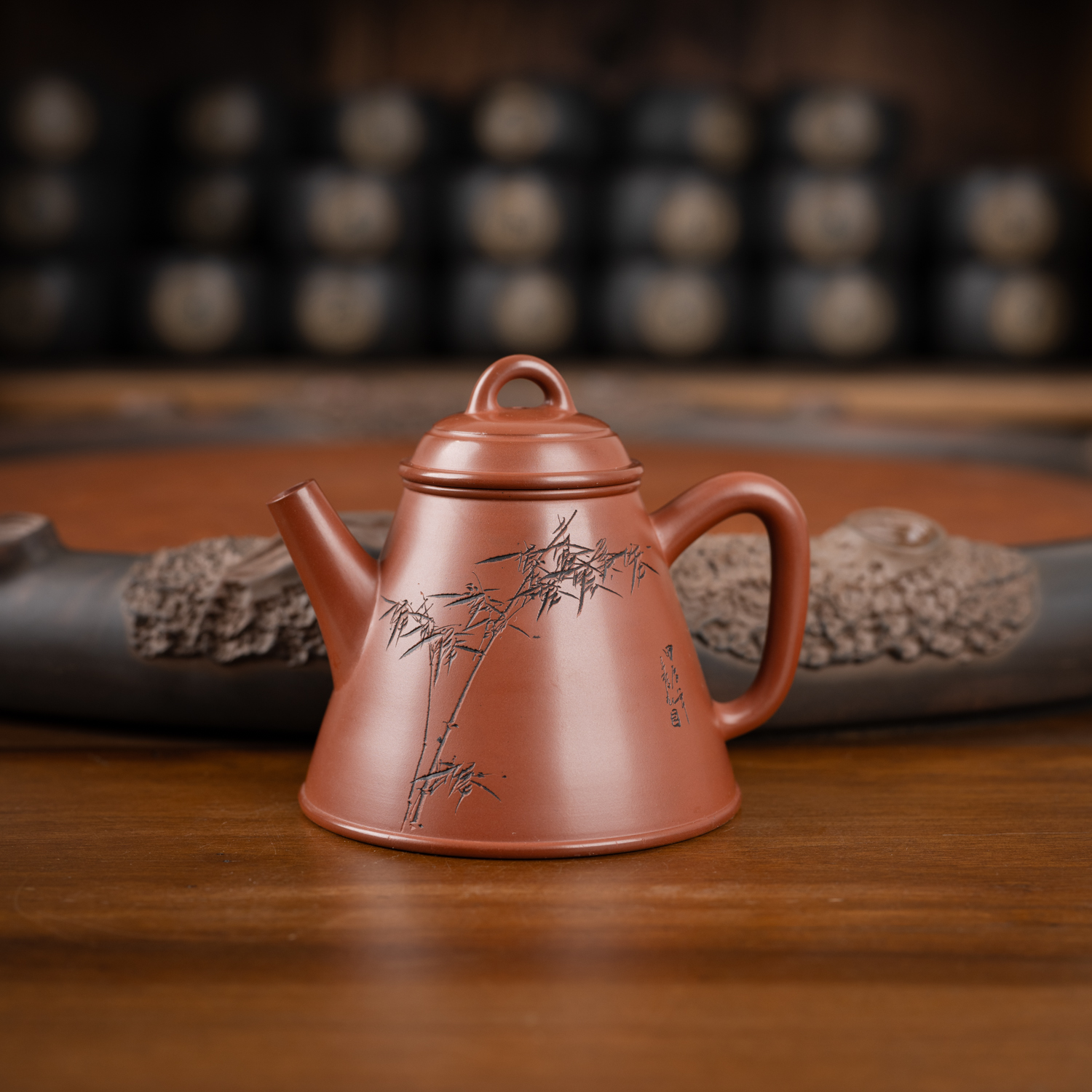 钦州坭兴陶集「小品慕古秦权壶」 名家大师精品 纯手工窑变茶壶