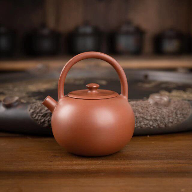 钦州坭兴陶茶壶「韦冬艳小满提梁壶」市级精品纯手工泡茶壶非紫砂