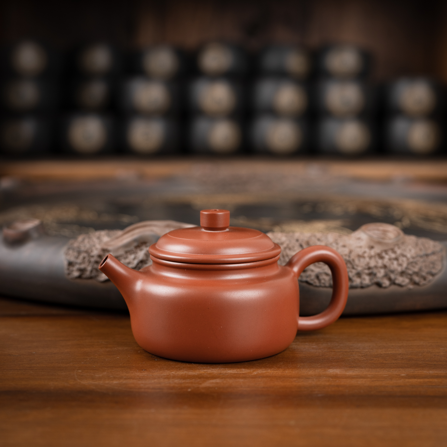 钦州坭兴陶集「光素小品德钟壶 」 名家大师精品 纯手工窑变茶壶