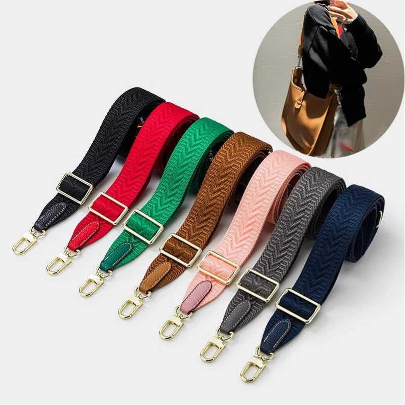 纯色帆布肩带斜挎替换包带可调节3.8CM宽肩带配件包包背带替换带