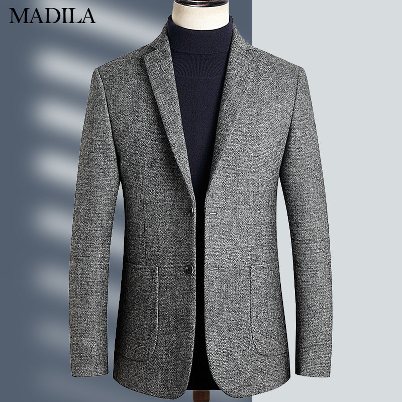 秋冬季羊毛西服男修身商务休闲小西装外套复古单西毛呢子男装上衣,男装,西服,淘宝优惠券,粉丝福利购,淘宝优惠卷