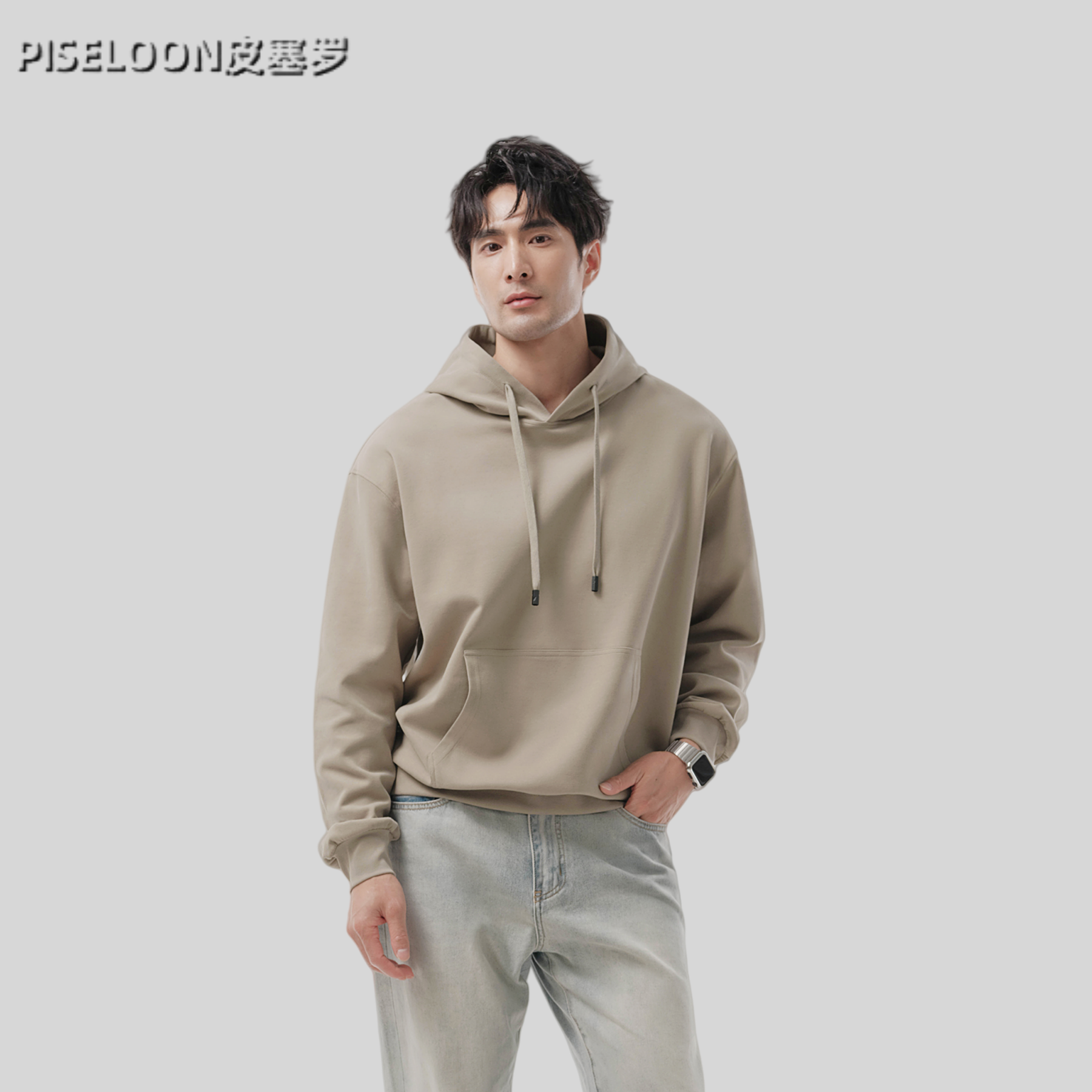 长袖连帽卫衣男7A抗菌休闲保暖