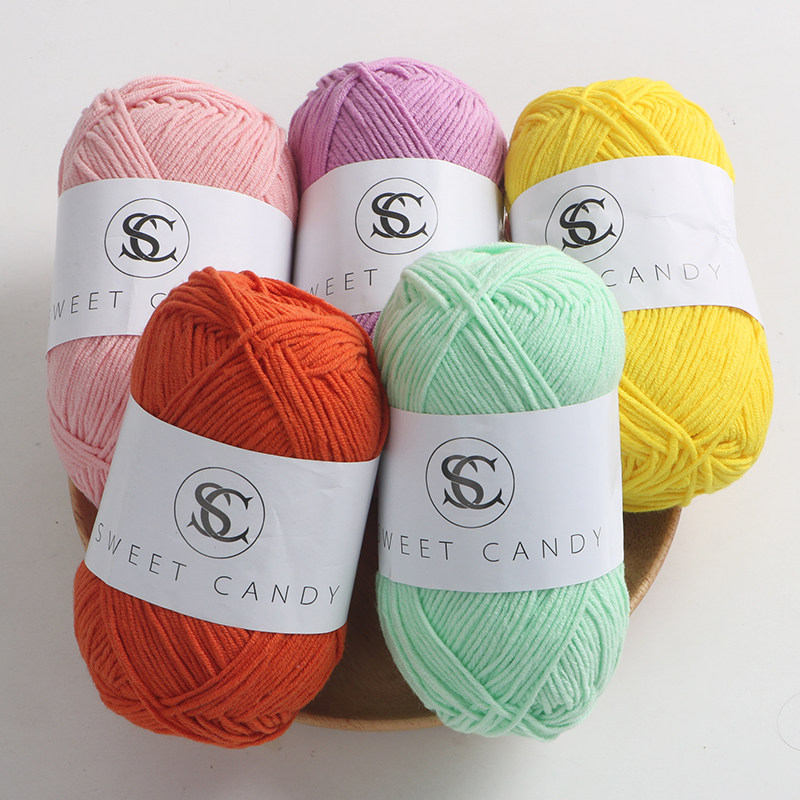 FOUR STRANDS MILK COTTON WOOLEN KNITTING KEY PENDANT DIY MATERIAL PACKAGE SANTA CROCHET KNITTED DOLL HANDMADE