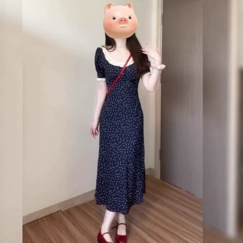 法式茶歇复古温柔风感气质氛围感海边度假连衣裙女夏季碎花裙