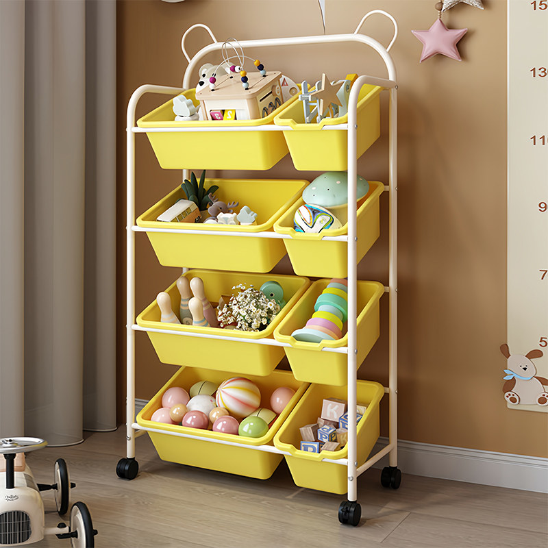 儿童玩具收纳架置物架多层客厅玩具书架二合一收纳推车幼儿园收纳,住宅家具,搁板/置物架/家用陈列架,淘宝优惠券,粉丝福利购,淘宝优惠卷