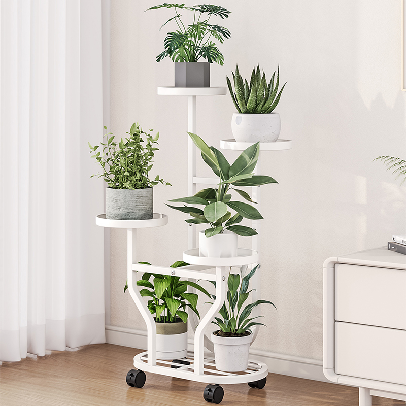 花架子室内阳台可移动带轮子