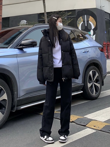 纯哥家 Черные прямые свободные джинсы, летние дизайнерские штаны, тренд сезона, высокая талия, свободный крой, подходит для подростков