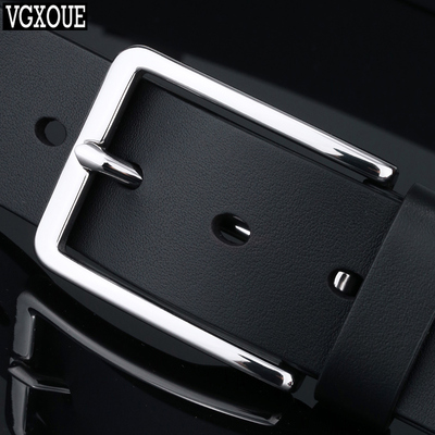 不锈钢扣VGXOUE头层牛皮皮带男