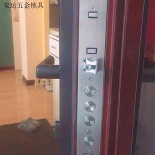 圆柱锁体单活不锈钢天地勾锁双活多功能大门指纹锁超强防盗锁