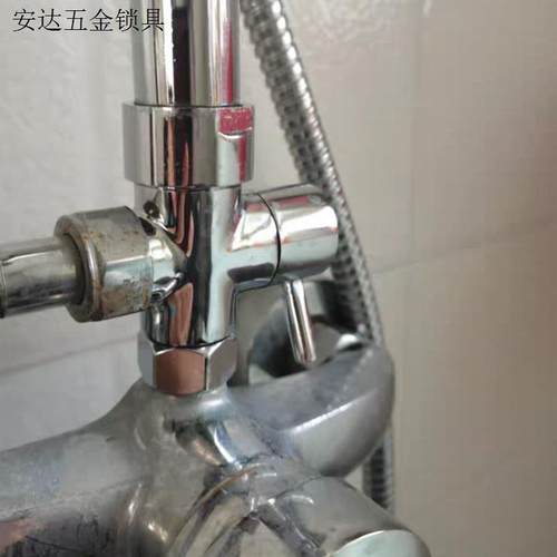 花洒分水器全铜快开淋浴三通一进二出分水阀4分6分转换器配件接.