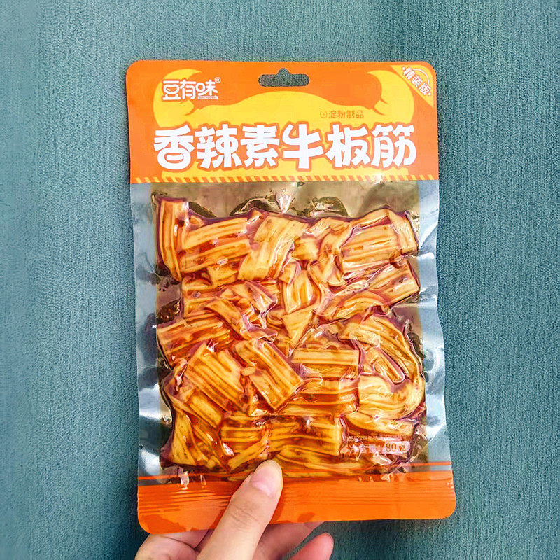 豆有味香辣素牛板筋80g袋装休闲解馋淀粉制品零食