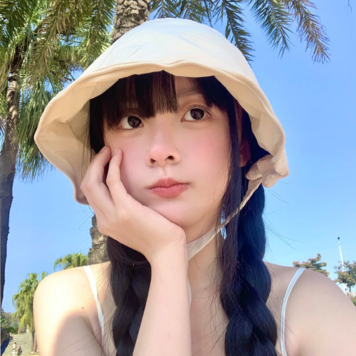 夏日简约百搭遮阳渔夫帽女