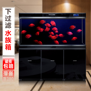 底滤鱼缸水族箱玻璃客厅家用中大型水长方形屏风定做1.5