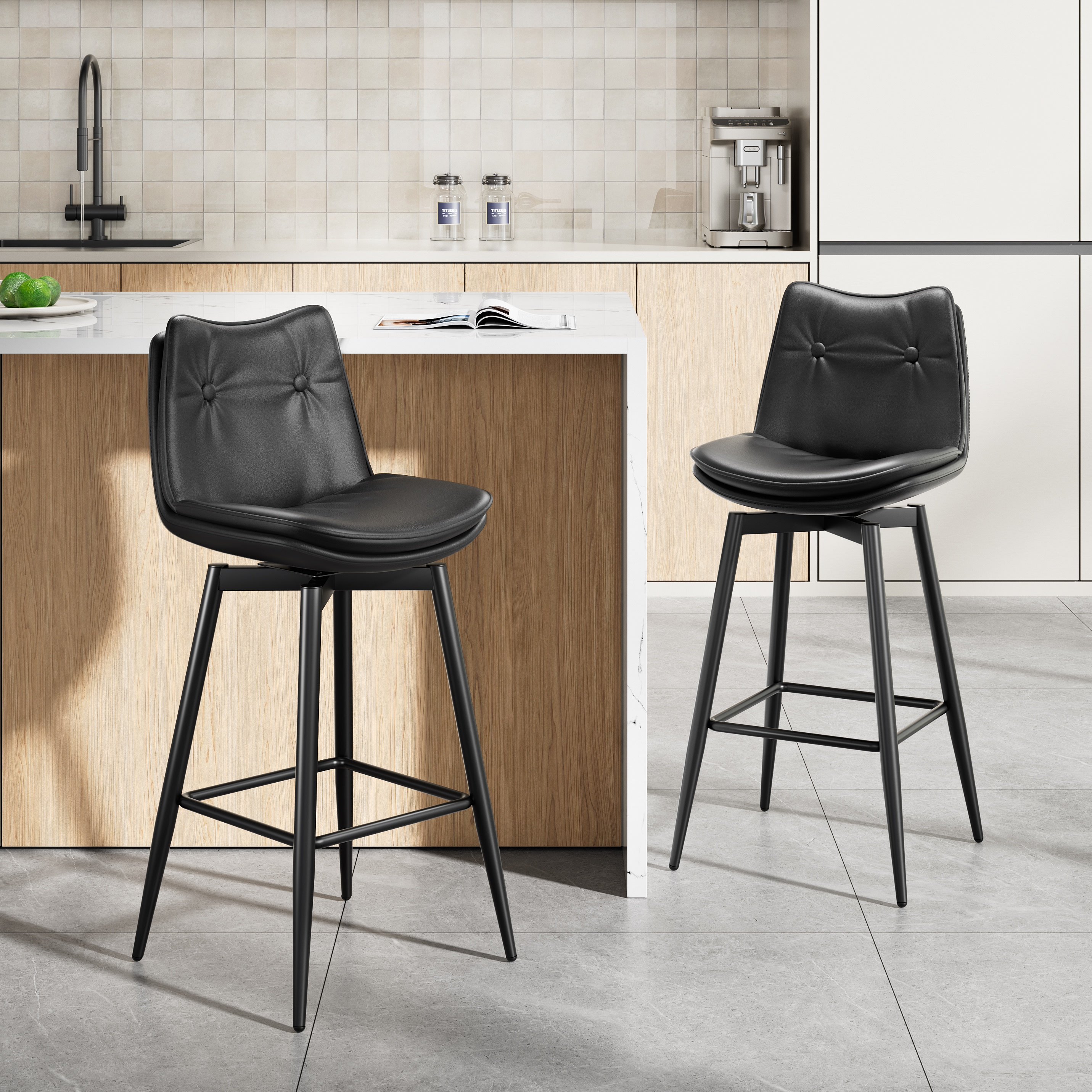 吧台椅高级感轻奢高脚凳收银台舒适靠背椅子酒吧旋转吧椅家用吧凳