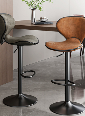 吧椅轻奢高脚凳现代简约家用靠背椅吧台椅子前台接待椅酒吧椅凳子