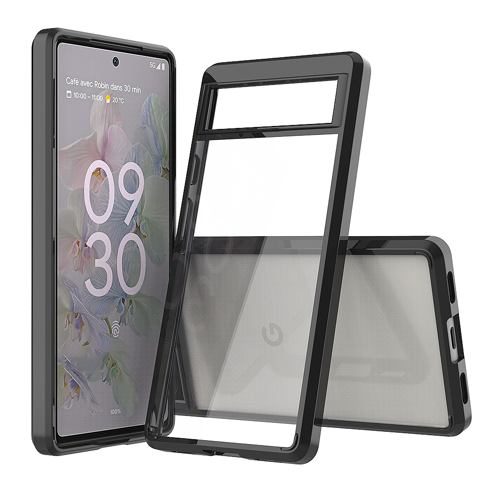 适用于谷歌Pixel7 晶透背板亚克力防摔手机壳Pixel6A Pixel7Pro透