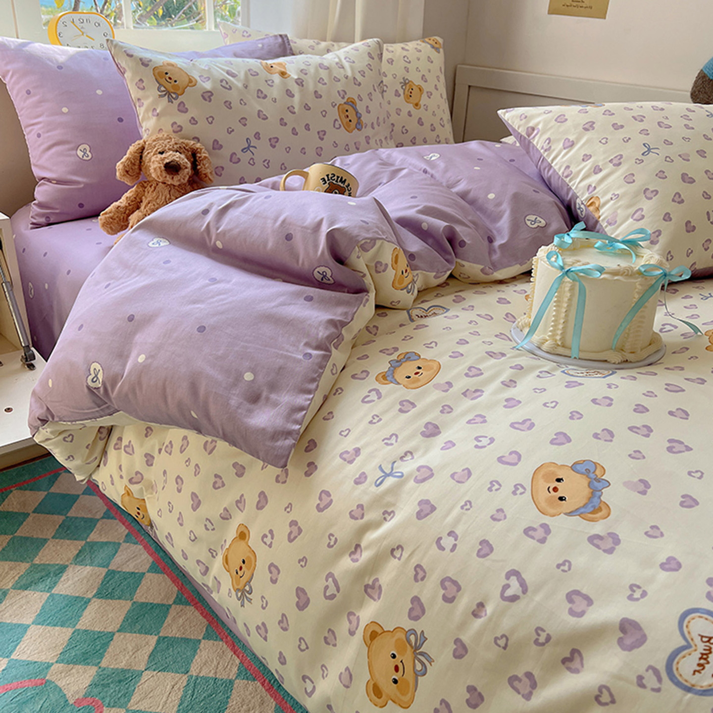 100全棉儿童床上四件套纯棉床品