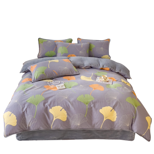 冬季ab面纯棉牛奶绒被套单件全棉珊瑚绒法莱绒加厚加绒被罩三件套