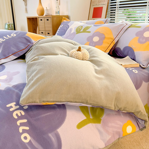 加厚纯棉磨毛床上四件套