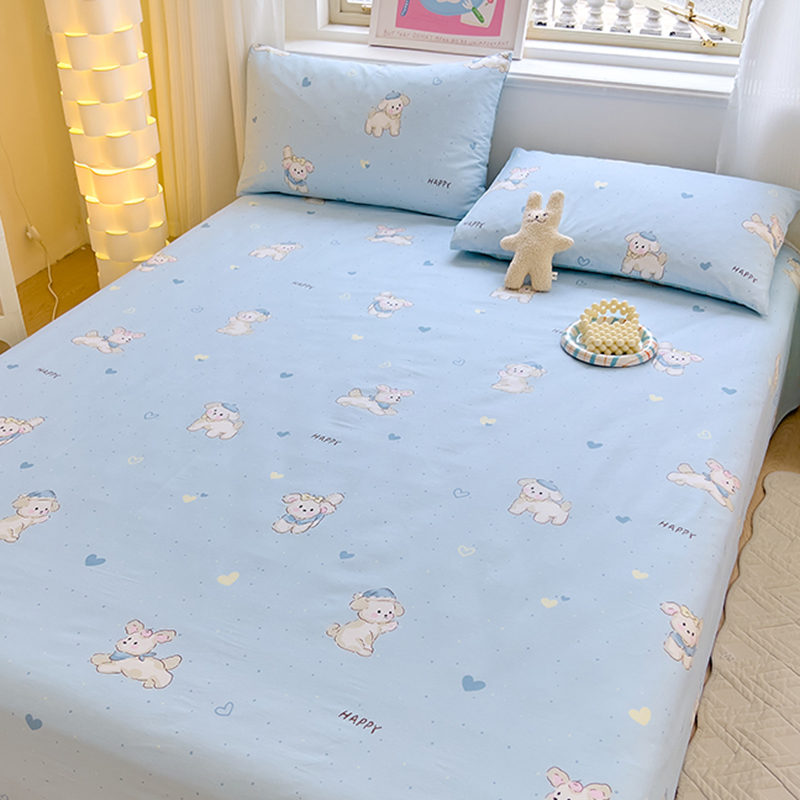 可爱小奶狗儿童纯棉床单单件