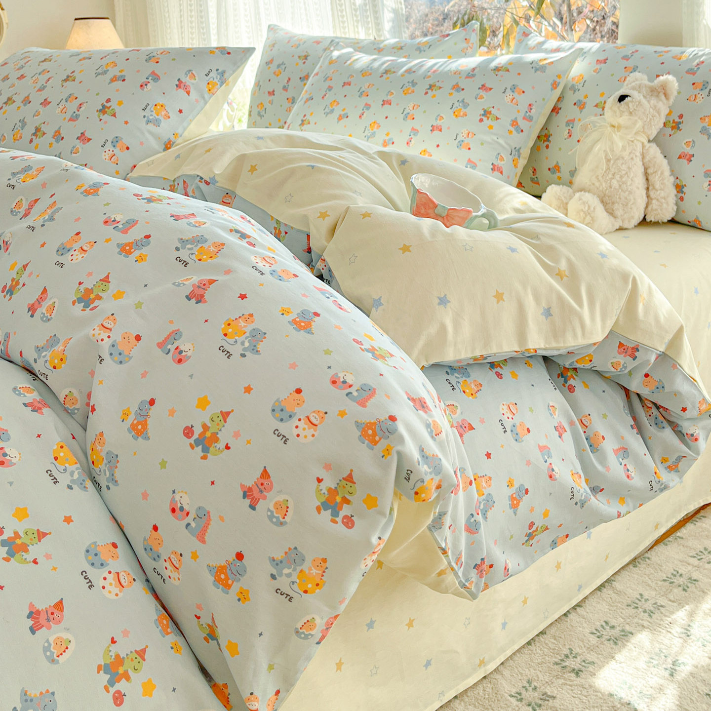 卡通纯棉床上四件套全棉儿童学生床单床笠被套被罩被单男孩三件套