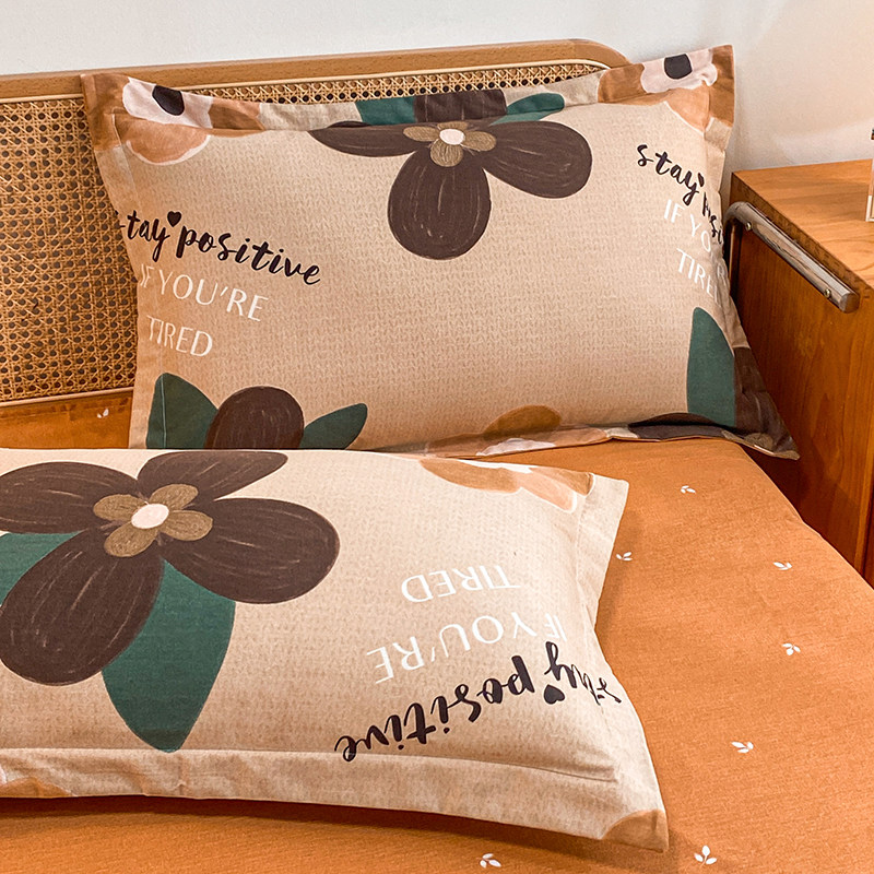 纯棉加厚磨毛单人家用枕套一对宿舍全棉枕头套2只装枕芯套48x74cm,床上用品,枕套,淘宝优惠券,粉丝福利购,淘宝优惠卷