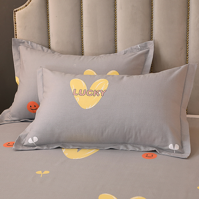 加厚纯棉磨毛枕套一对装