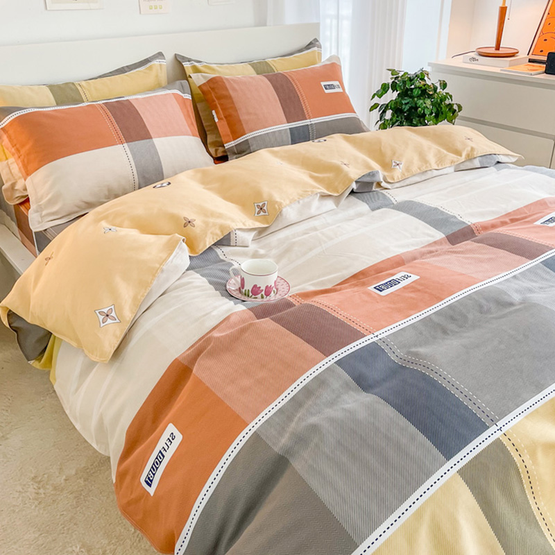 纯棉被套单件北欧简约风100全棉单人条纹宿舍双人家用200x230被罩 床上用品 被套 原图主图