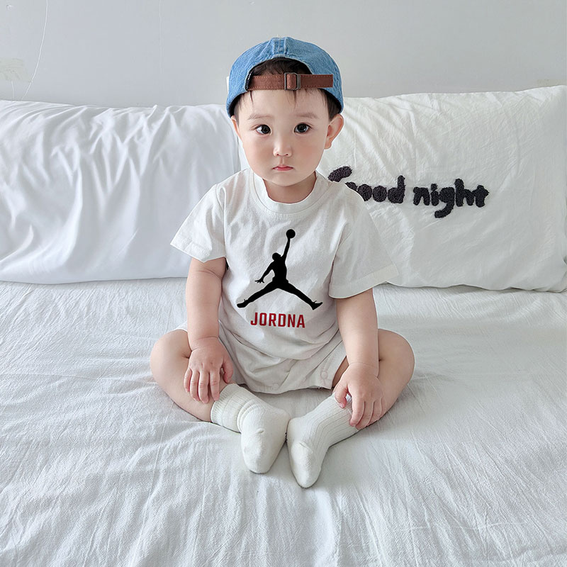 宝宝衣服夏天婴儿连体衣夏季薄款洋气超萌婴幼儿纯棉短袖爬服夏装