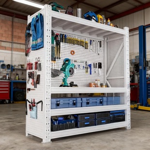 重型货架五金工厂模具仓储工具架侧面洞洞板多层置物架车库储物架