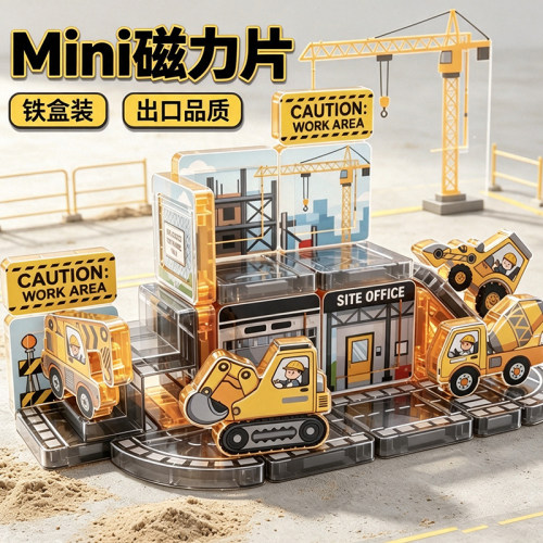 迷你磁力片便携口袋方块磁铁积木mini主题