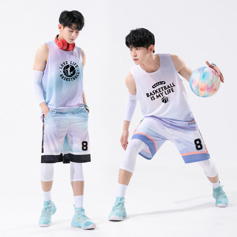青少年篮球套装夏季男 运动服装健身训练背心篮球服套装男夏学生