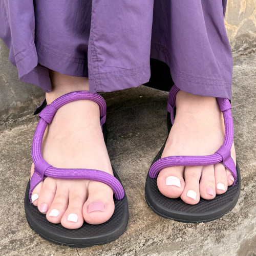 巨好看的紫色凉鞋【越南进口】