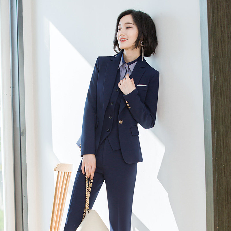 가을 겨울 여성을위한 새로운 패션 한국 스타일 비즈니스 정장 OL 슬림 작은 ??정장 비즈니스 인터뷰 복장 공식적인 작업복