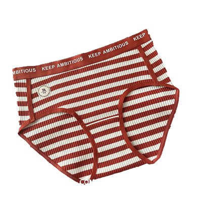 A类婴儿棉内裤女复古条纹7A抑菌