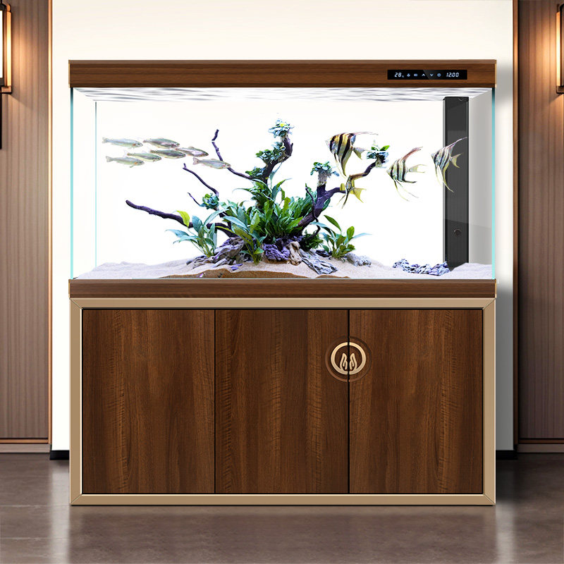 汉霸鱼缸客厅大型2025新款轻奢智能水族箱超白底过滤玄关屏风家用,宠物/宠物食品及用品,底柜/落地缸,淘宝优惠券,粉丝福利购,淘宝优惠卷