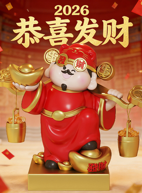 新春节新年财神爷摆件开业礼物