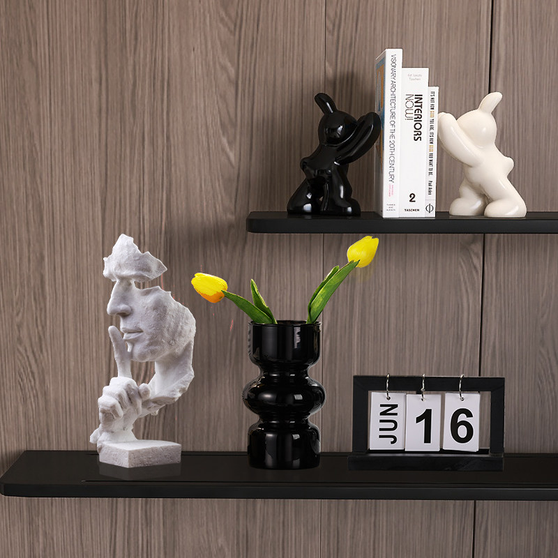 创意沉默是金摆件酒柜办公室书房桌雕塑家居客厅高级感艺术装饰品