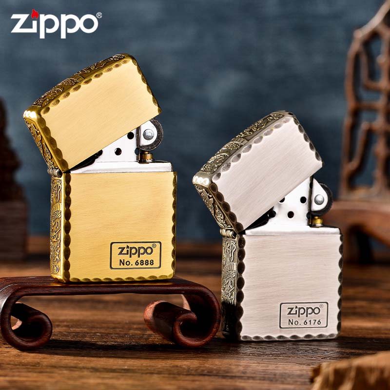 zippo芝宝打火机 日韩版三面盘龙 官方旗舰店正品zpoo 防风zoop