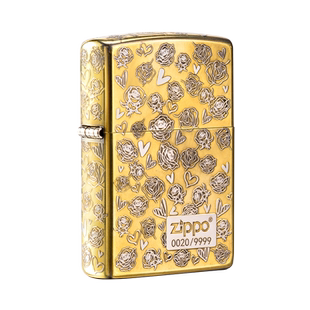 zippo芝宝打火机 精雕99朵玫瑰 官方旗舰店正品zpoo 防风zoop火机