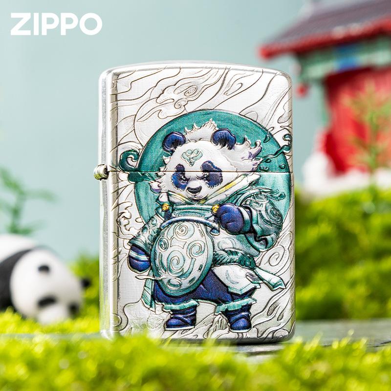 zippo3D浮雕华武熊猫阁礼盒装