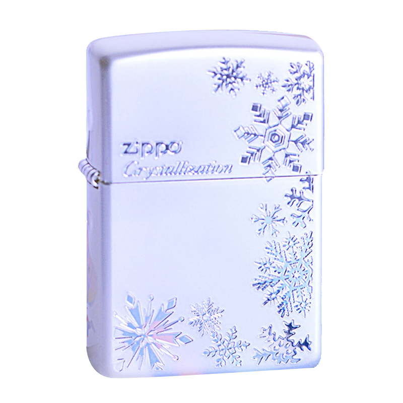 zippo打火机 珍珠银雪花 zipoo正品防风圣诞女士送男友情人节礼物