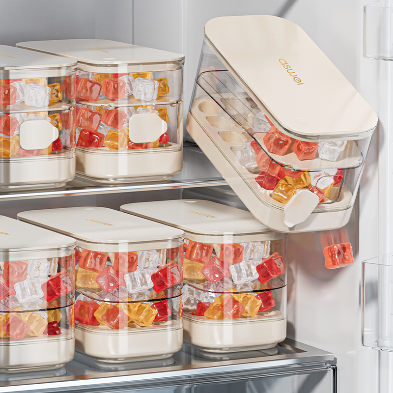 大冰块模具冰格硅胶制冰块神器家用食品级制冰盒大容量密封按压式