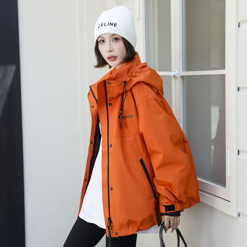 男女同款连帽保暖派克羽绒服外套