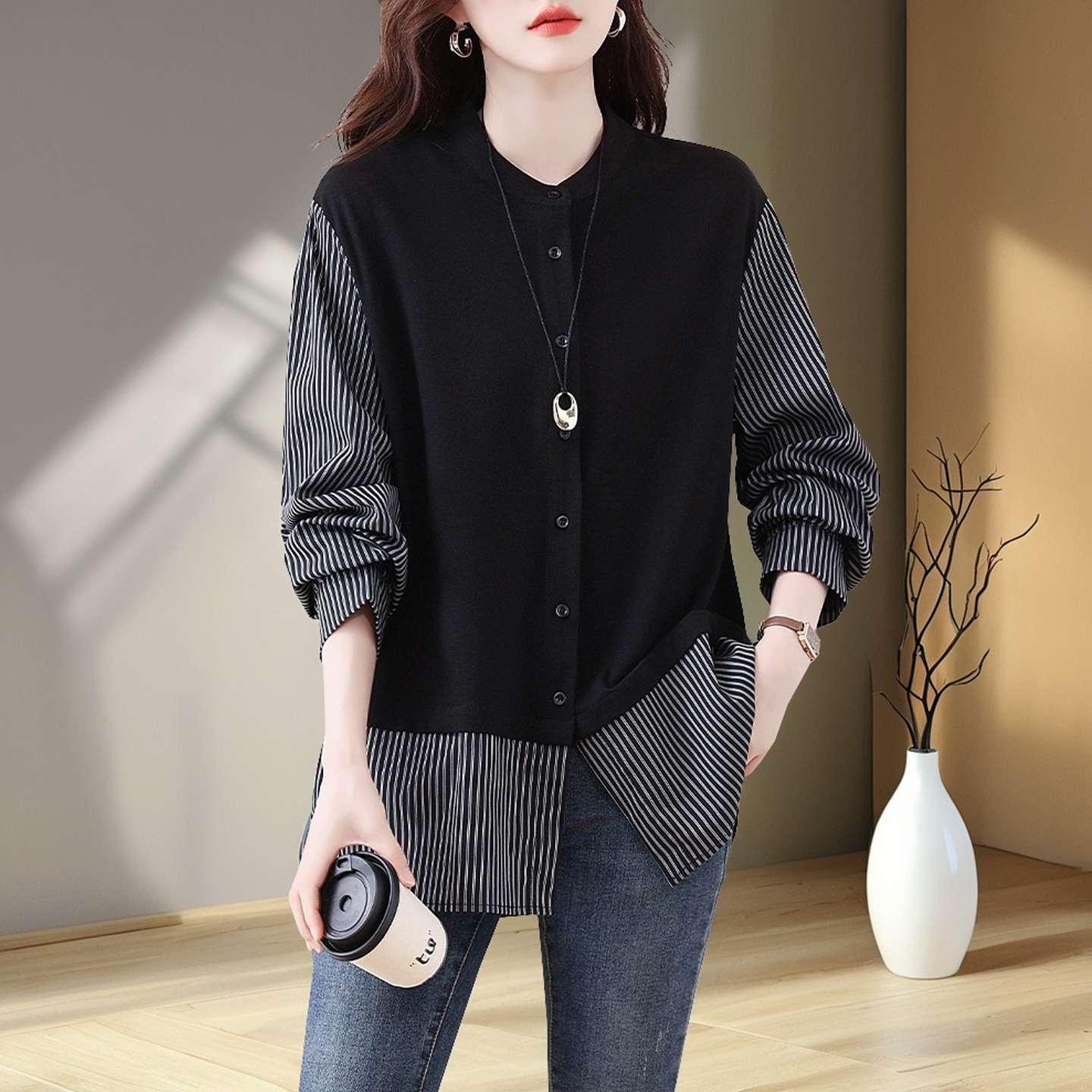 高级感早秋长袖衬衫女新款巨好看