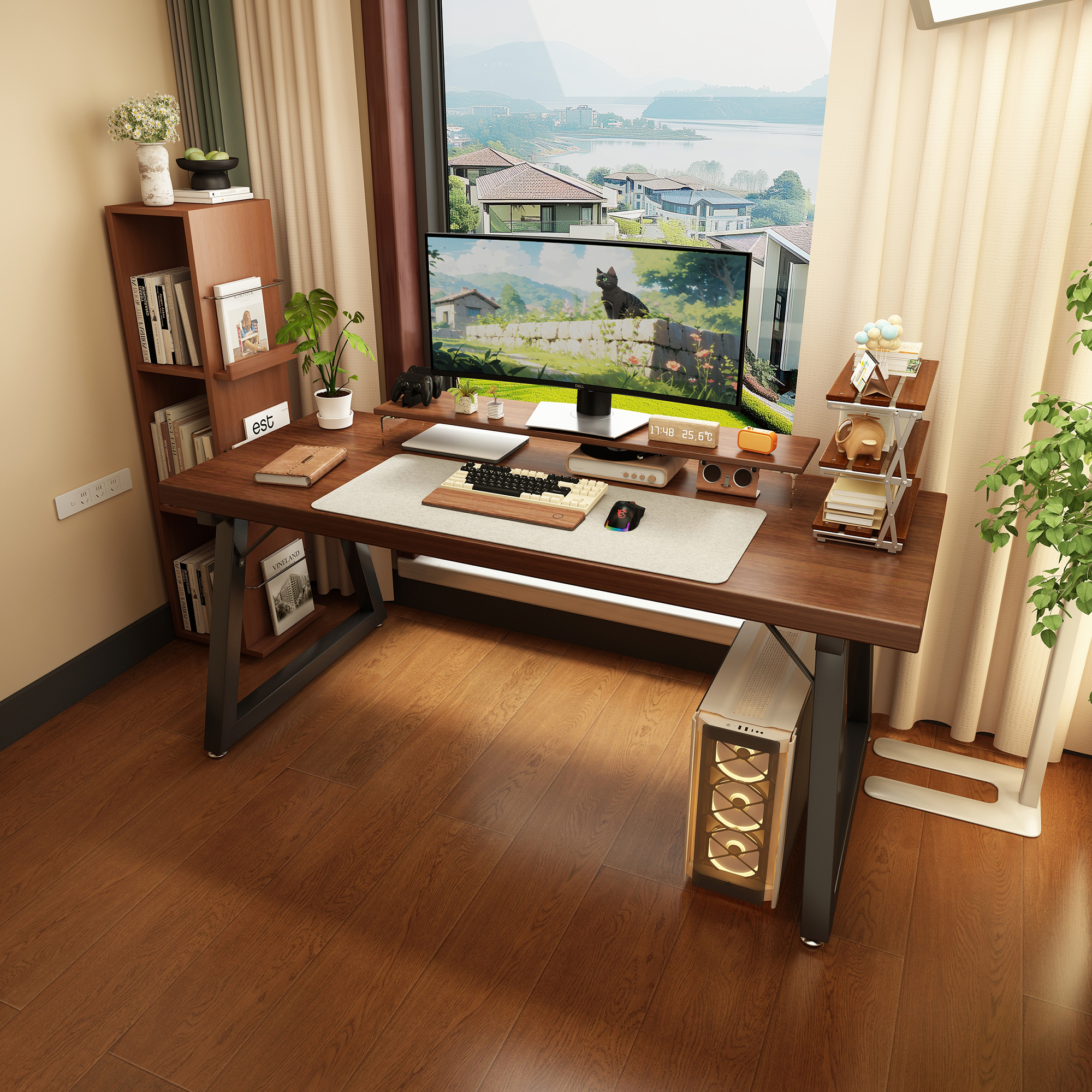 姿竹超厚桌面电脑桌家用办公桌