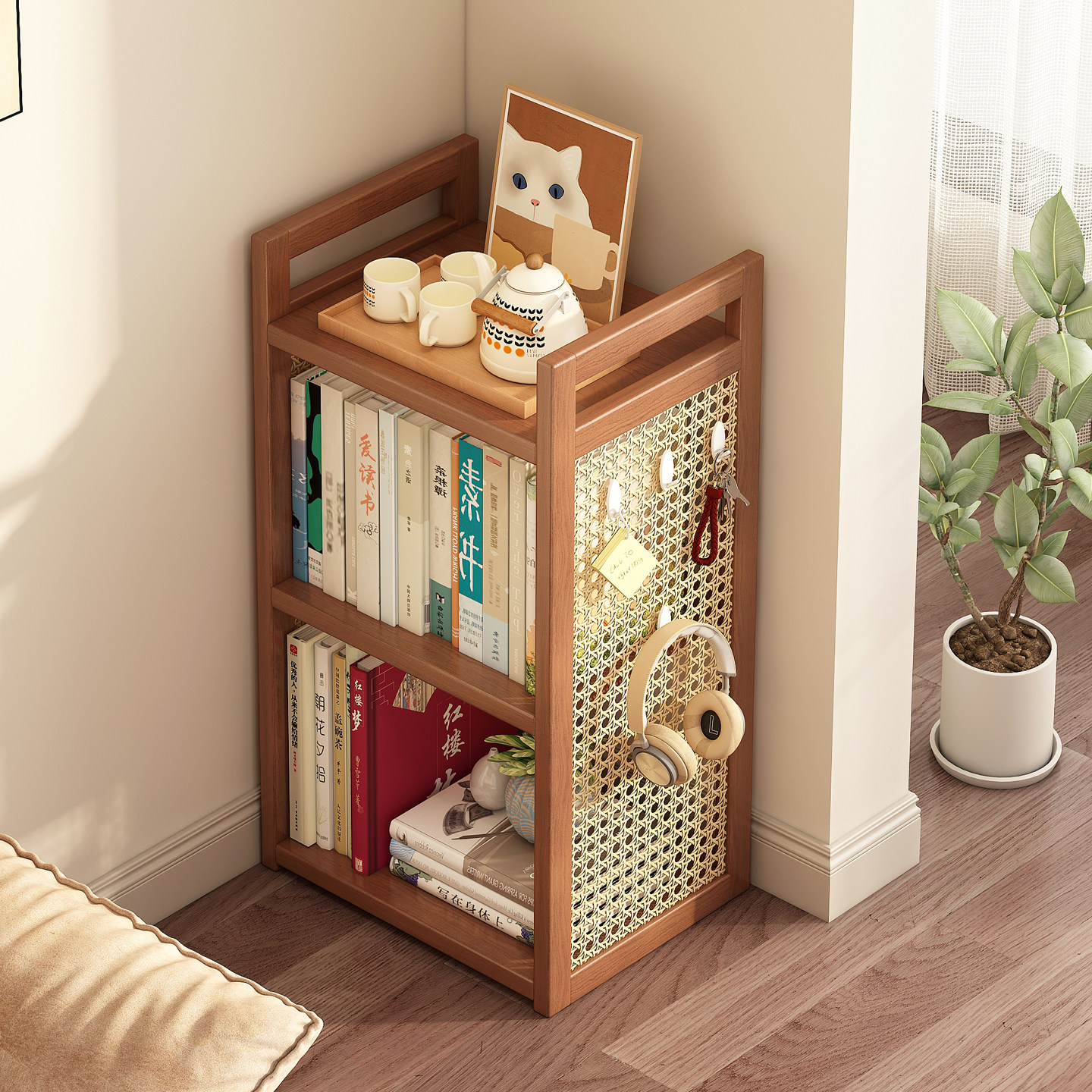 置物架落地洞洞板收纳架客厅转角书架展示架沙发边靠墙多层整理架,住宅家具,搁板/置物架/家用陈列架,淘宝优惠券,粉丝福利购,淘宝优惠卷