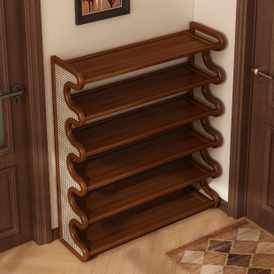 子收纳置物架2025新款 柜入户门小窄室内鞋 架多层家用门口中古鞋 鞋