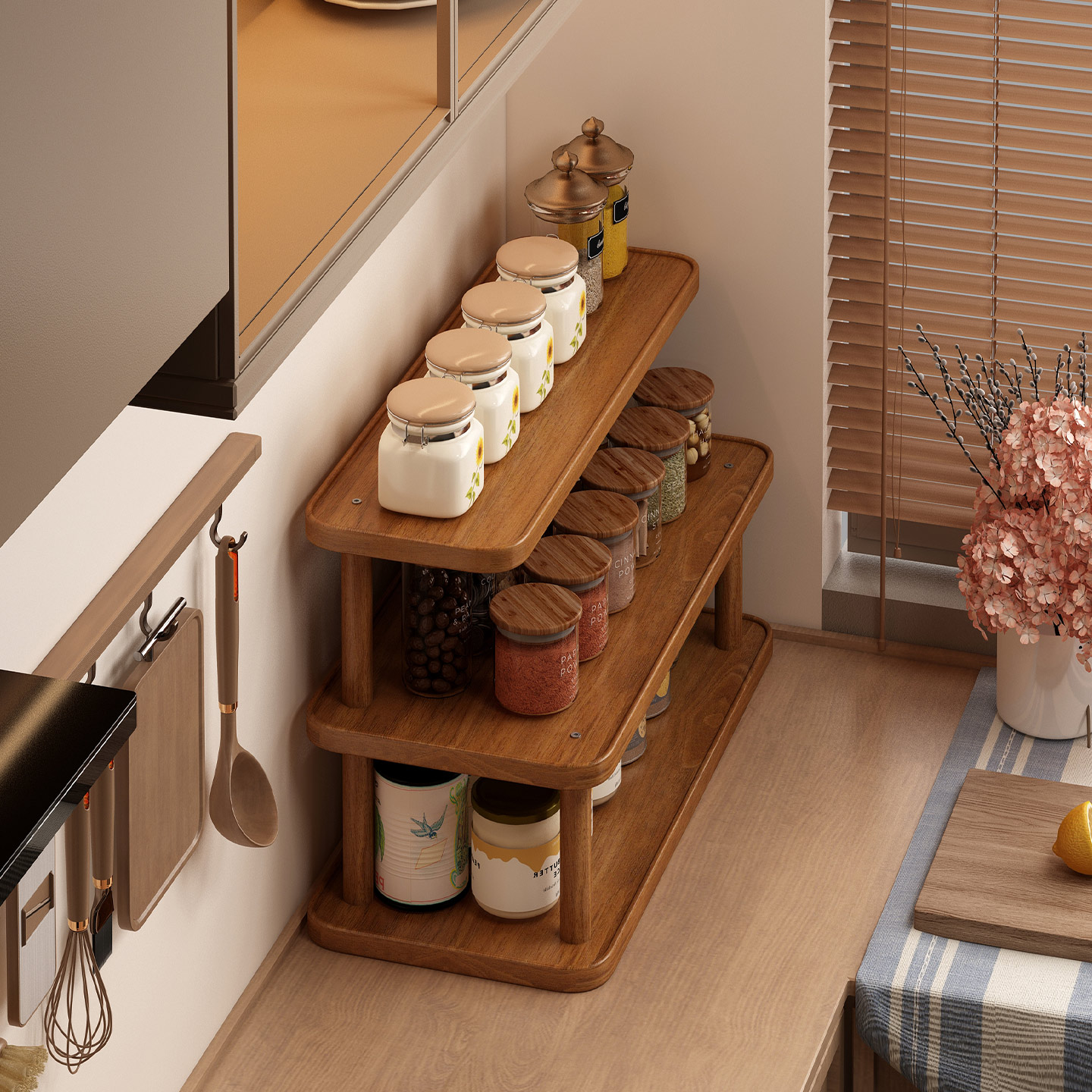 厨房台面调料品置物架